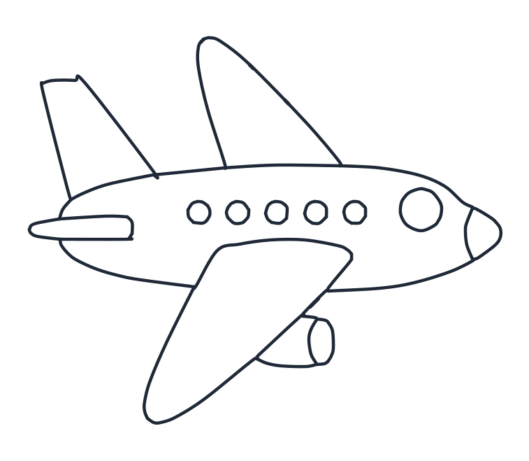Cómo dibujar un avión