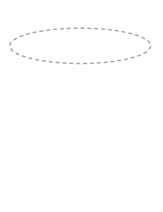Drawing a flower, step 1: Lightly sketch a big oval as a guide. Keep it soft.