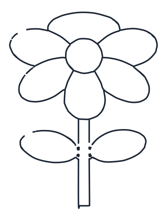 How to draw a flower