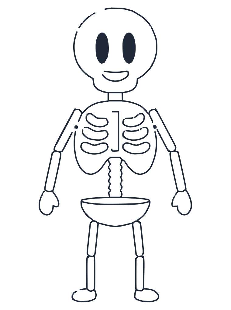 How to draw a skeleton