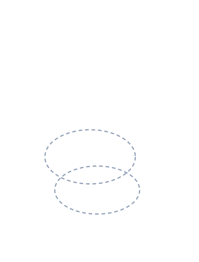Drawing a spider, step 1: Lightly sketch two overlapping ovals. The top big oval is for the body, the lower smaller oval is for the head.