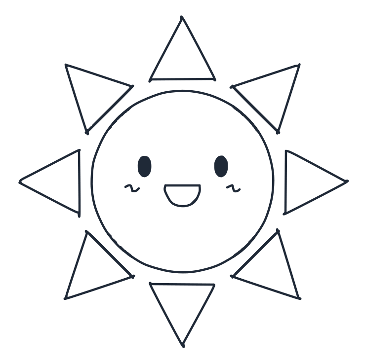 How to draw the sun